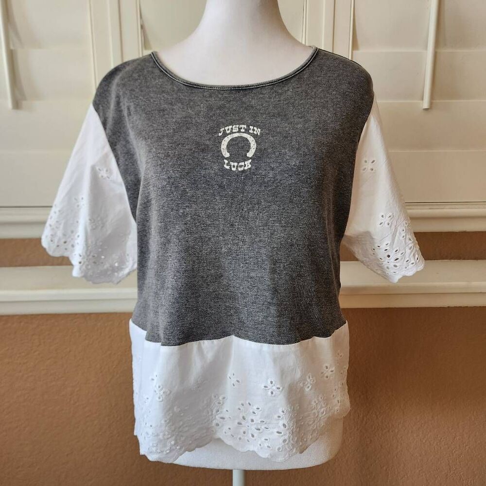 H&M Divided Upcycled Crop Top Country Size XL